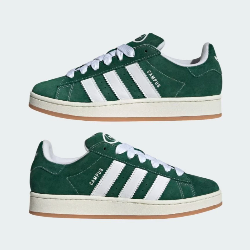 Adidas Campus 00s Green Suede Retro Sneakers - Image 6
