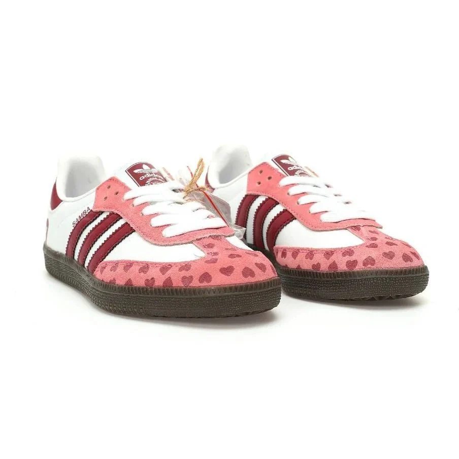Adidas Samba OG Red Pink Cloud White Sneakers - Image 4