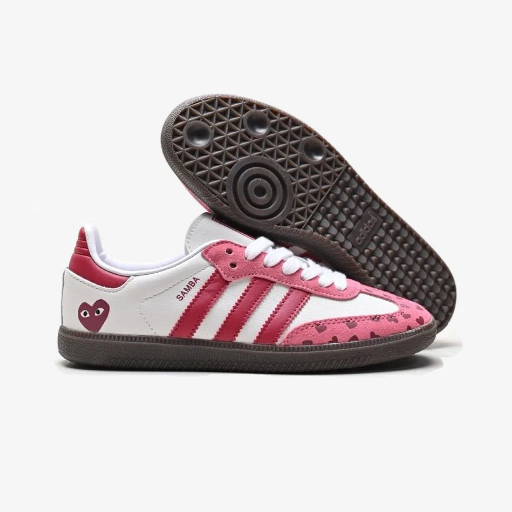 Adidas Samba OG Red Pink Cloud White Sneakers - Image 7
