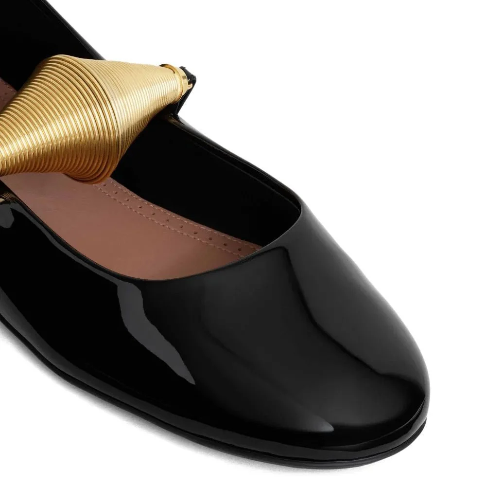 Alaïa Embellished Patent Leather Ballet Flats - Image 4