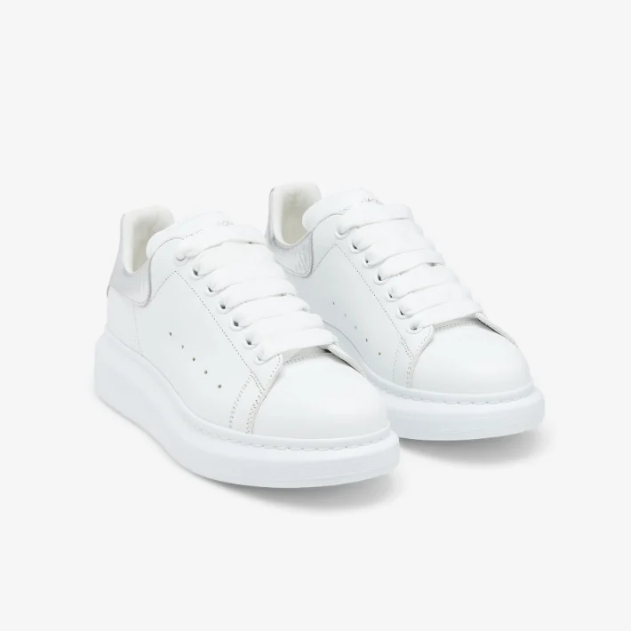 Alexander McQueen Crocodile Back White And Silver - Image 3