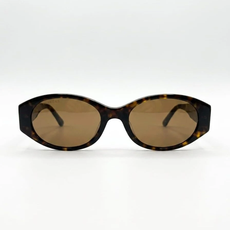 Balenciaga Eyewear Sunglasses With An Oval Frame And Tortoiseshell Effect