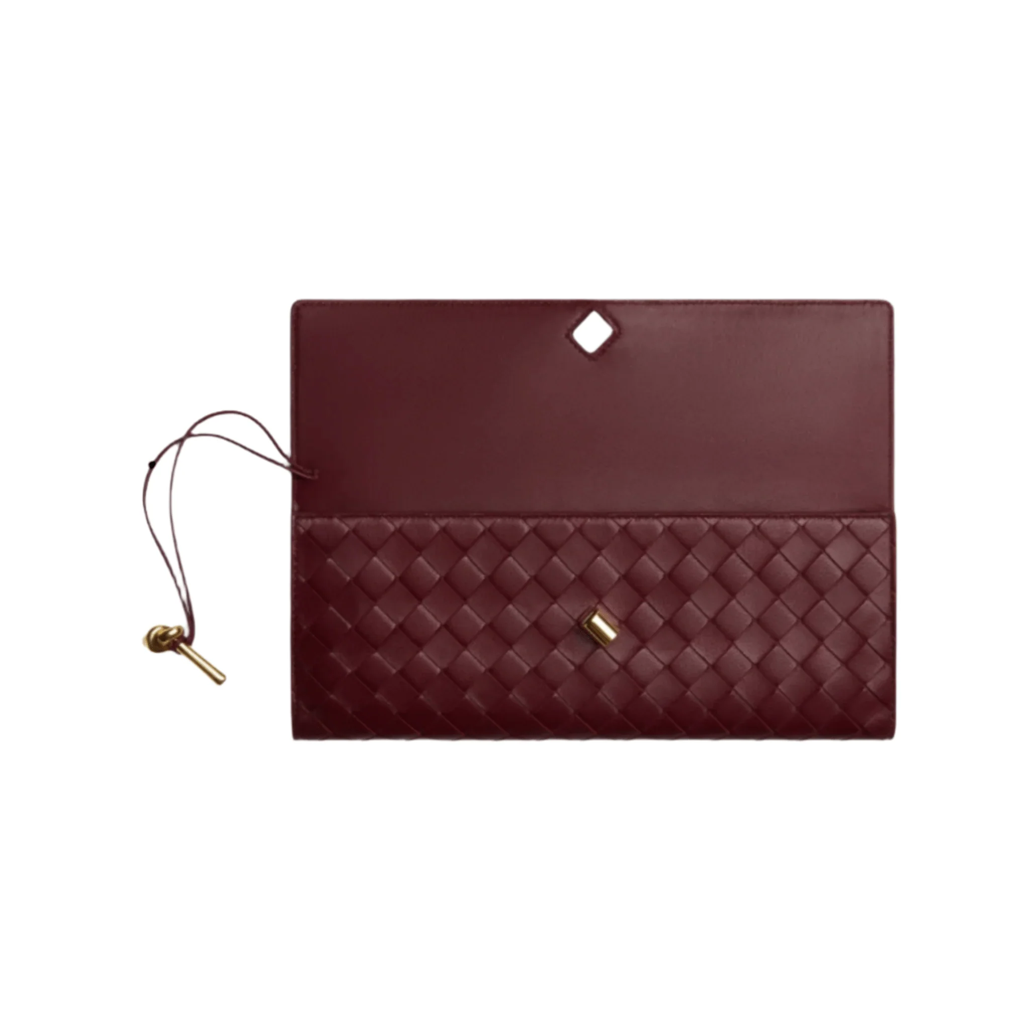 Bottega Veneta Andiamo Clutch – Barolo Intrecciato Leather With Brass - Image 4