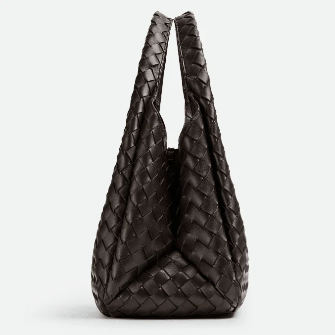Bottega Veneta Campana Intrecciato Leather Shoulder Bag Medium - Image 3