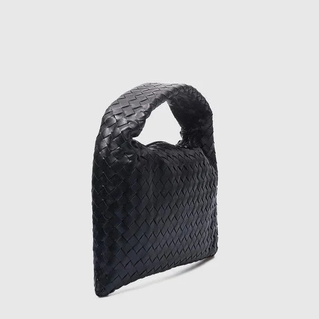 Bottega Veneta Hop Black Leather Bag - Image 4