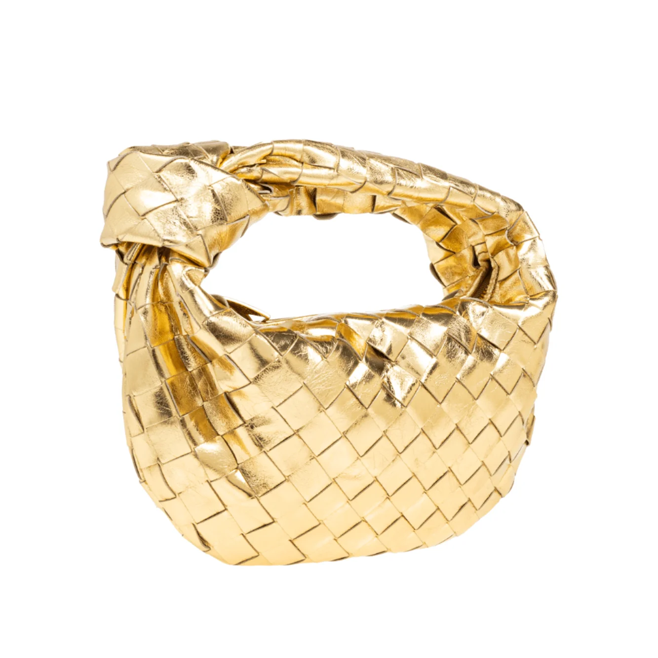 Bottega Veneta Mini Jodie Metallic Gold Leather Bag - Image 2