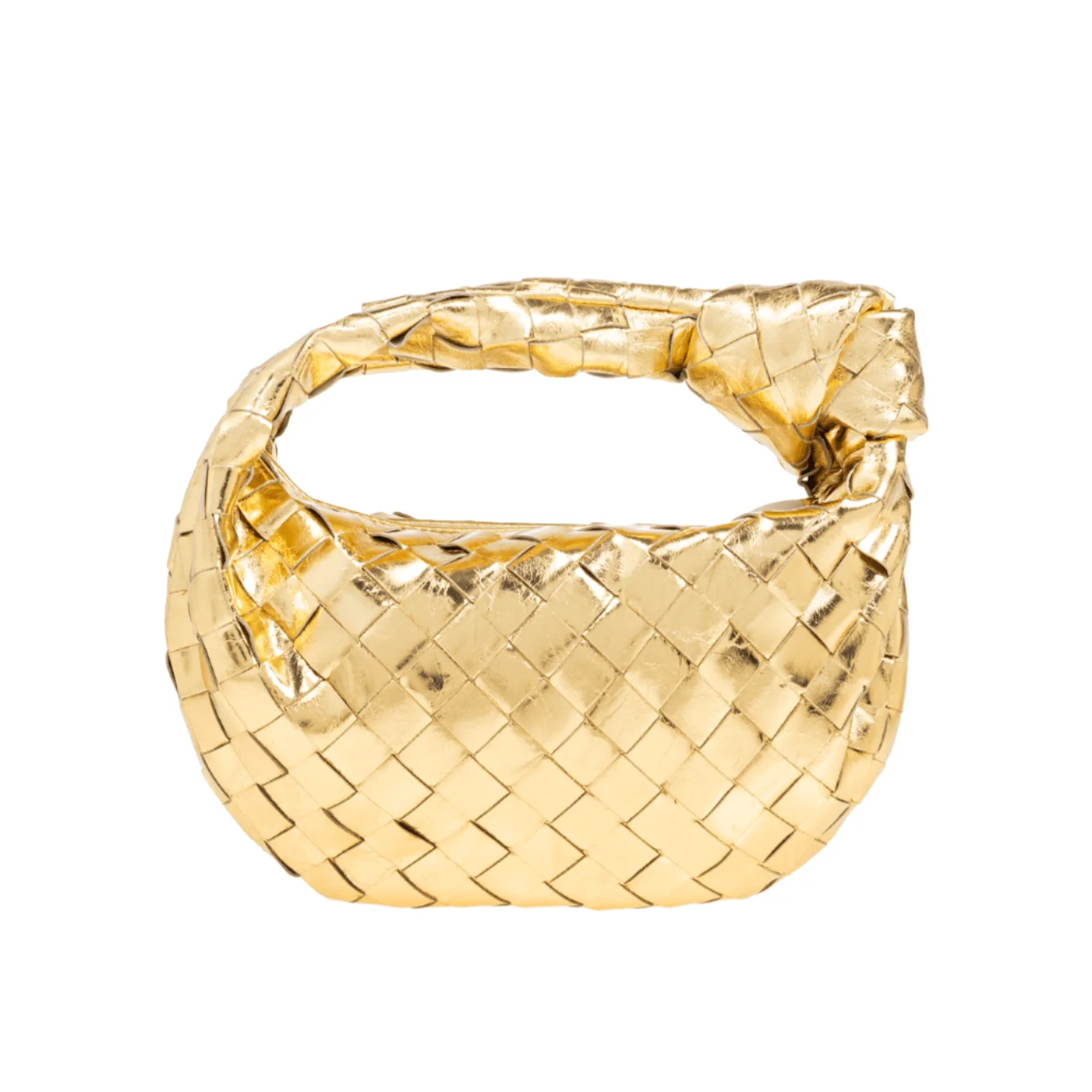 Bottega Veneta Mini Jodie Metallic Gold Leather Bag - Image 3