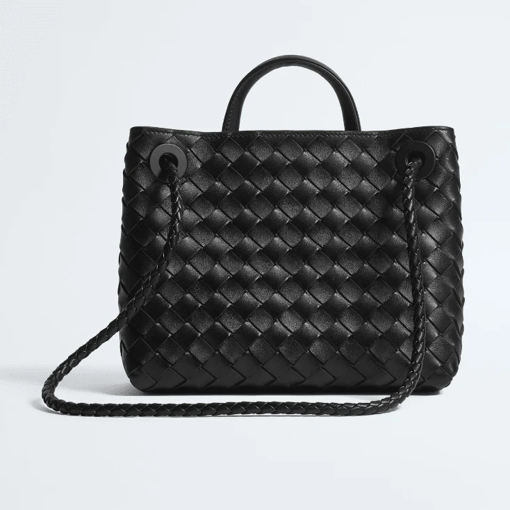 Bottega Veneta Small Andiamo Black Leather Bag - Image 3