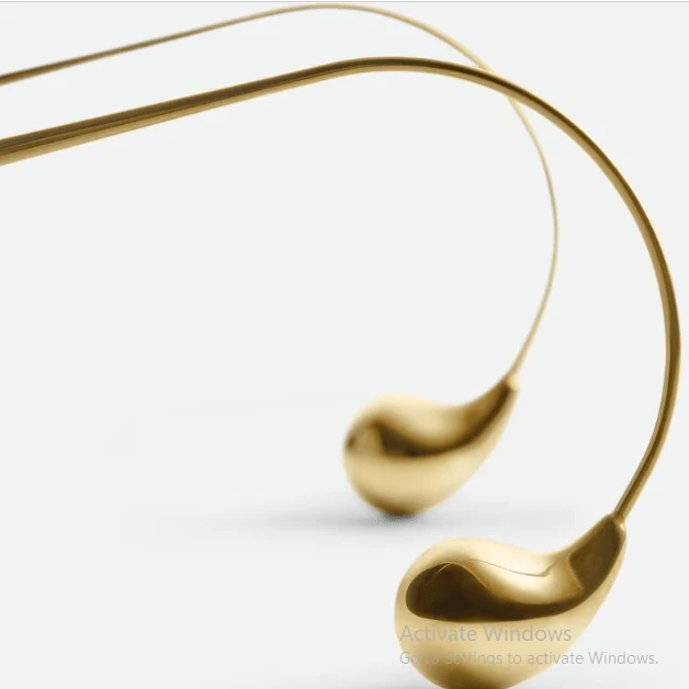Bottega Veneta Sunglasses Featuring Sculptural Gold Drop Pendants - Image 3
