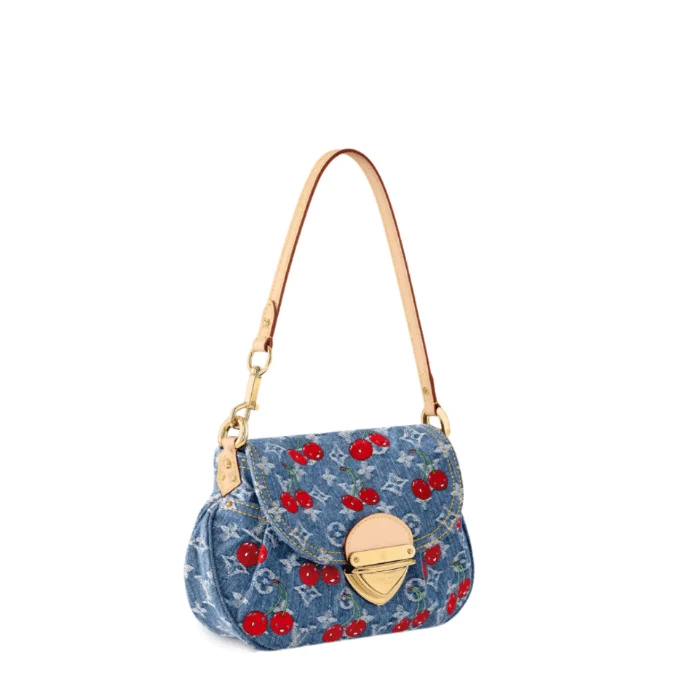 Louis Vuitton Bouncing LV x TM Sunset Denim Cherry Bag - Image 3