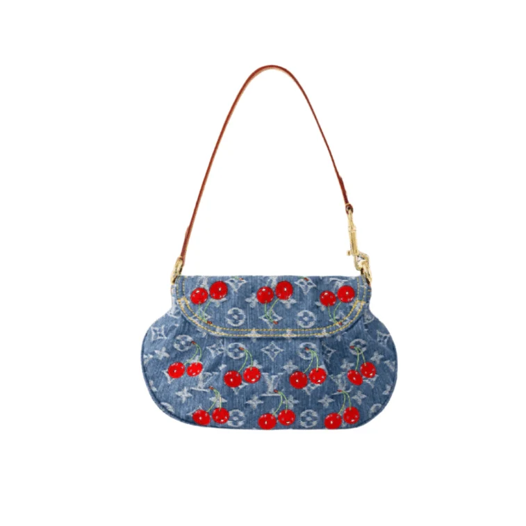 Louis Vuitton Bouncing LV x TM Sunset Denim Cherry Bag - Image 4