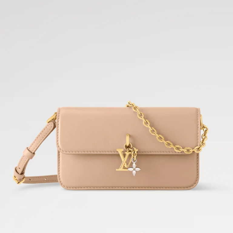 Louis Vuitton Bouncing Wallet On Chain LV Bloom – Beige