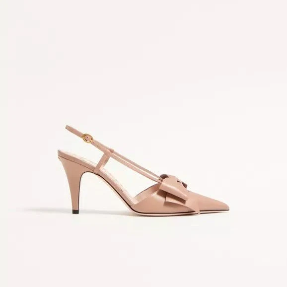 Valentino Bowow Slingback Pumps In Leather - Image 2