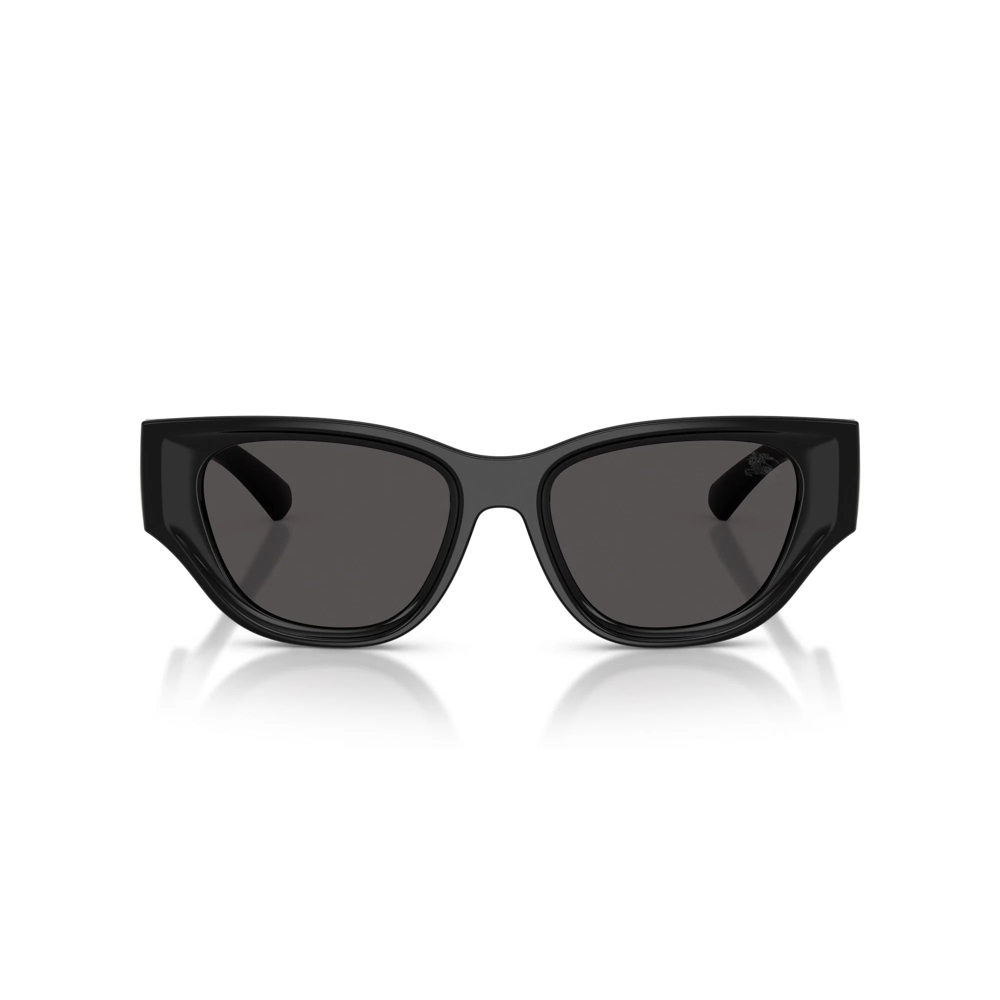 Burberry Black Cat-Eye Sunglasses With Gold Logo Accent