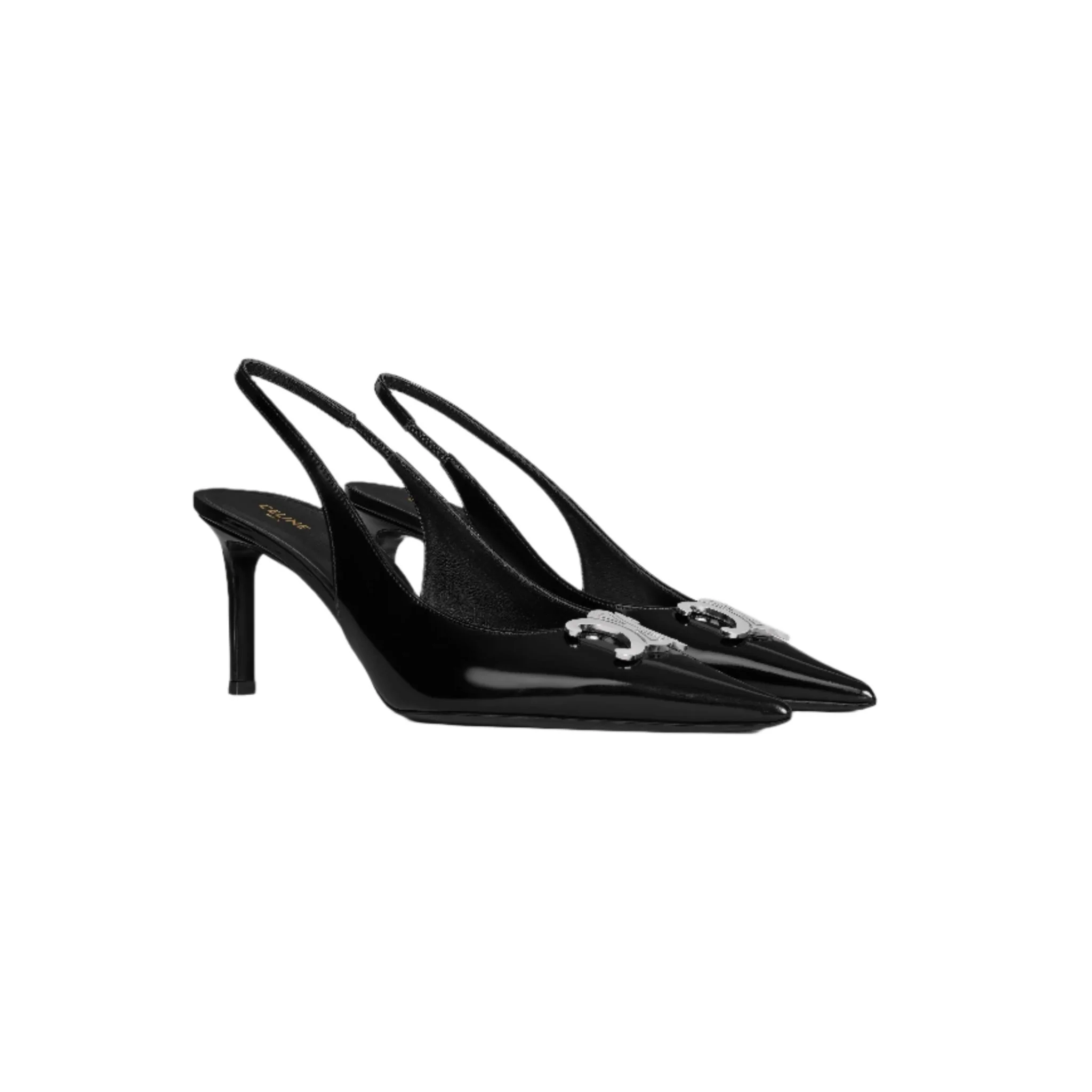 Celine Alma Triumph Patent Black Leather