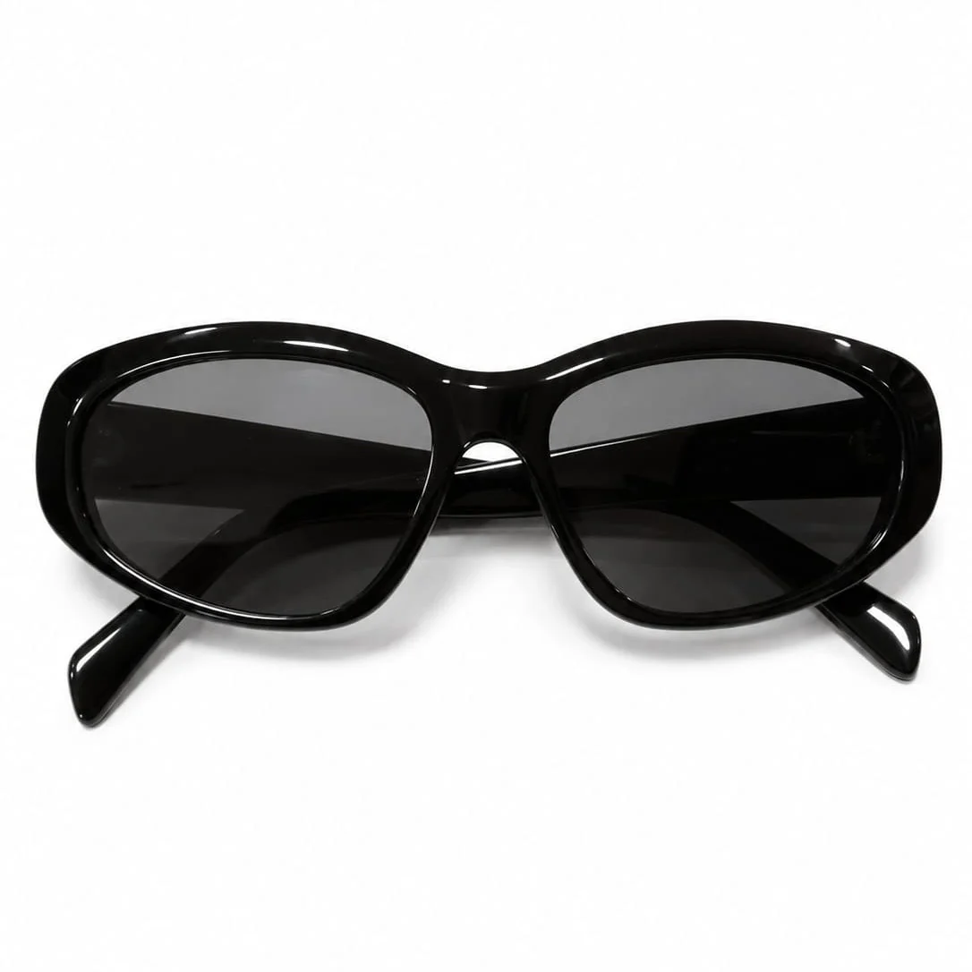 Celine Black Oversized Square Sunglasses With Black Lenses