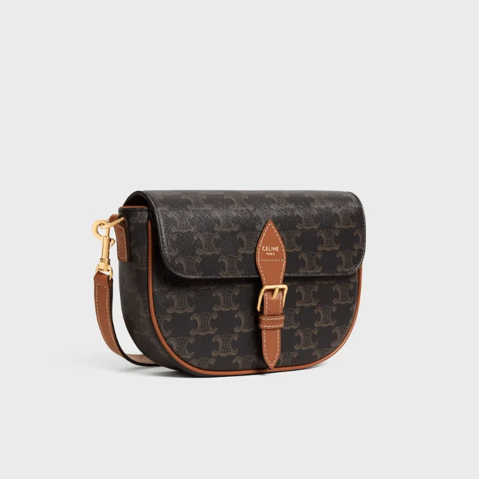 Celine Folco Shoulder Bag in Triomphe Canvas - Image 2