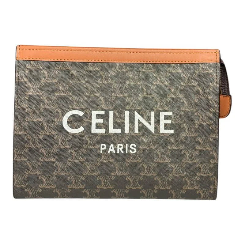 Celine Small Pouch With Celine Print - Image 3