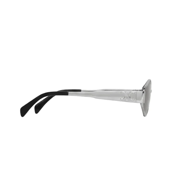 Celine Sunglasses With a Geometric Silver Metal Frame And Gray Lenses - Image 3