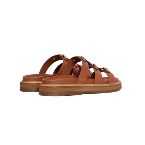 Celine Tippi Leather Slide Sandals - Image 3