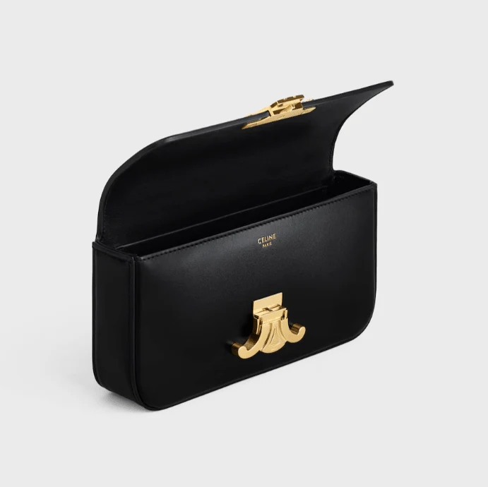 Celine Triomphe Claude Black Leather Shoulder Bag - Image 3