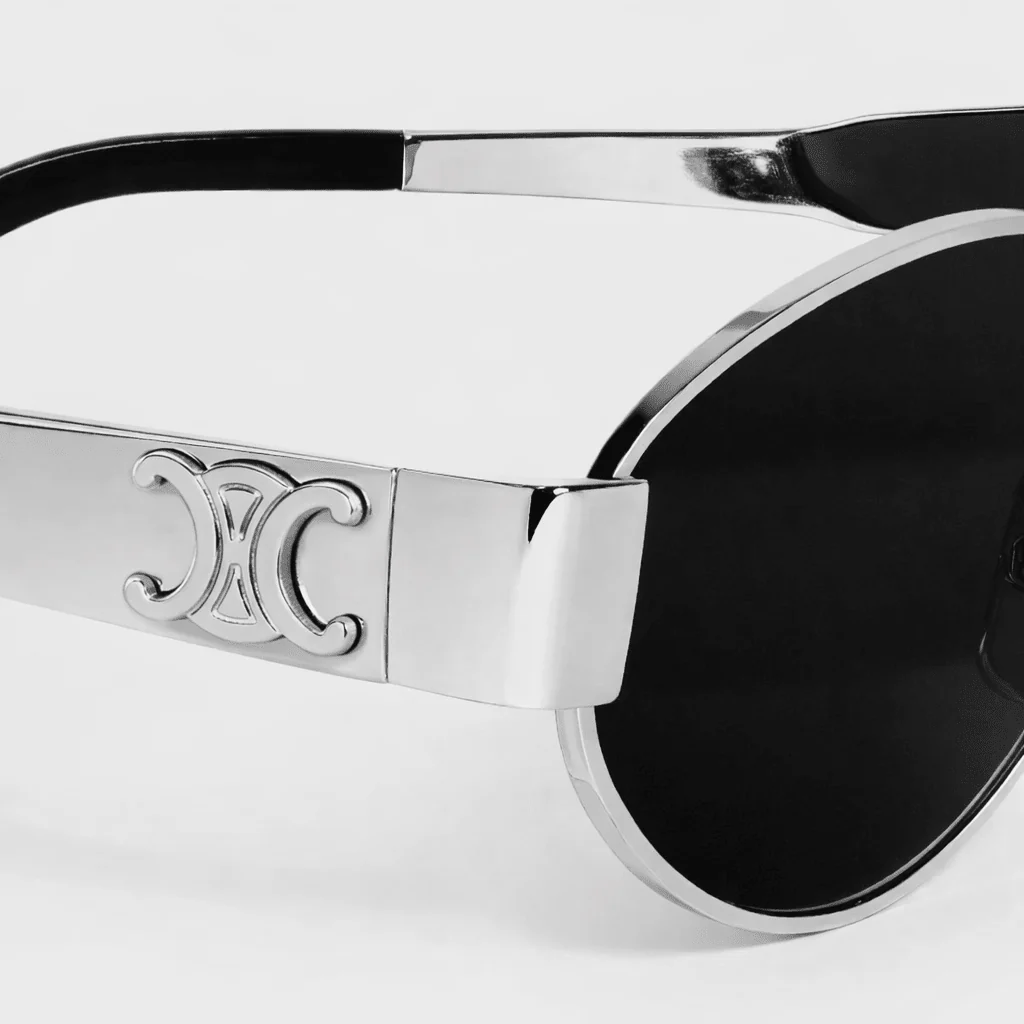 Celine Triomphe Metal 01 Sunglasses in Metal - Image 3