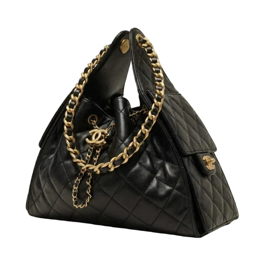 Chanel 25 Handbag Small Black - Image 2