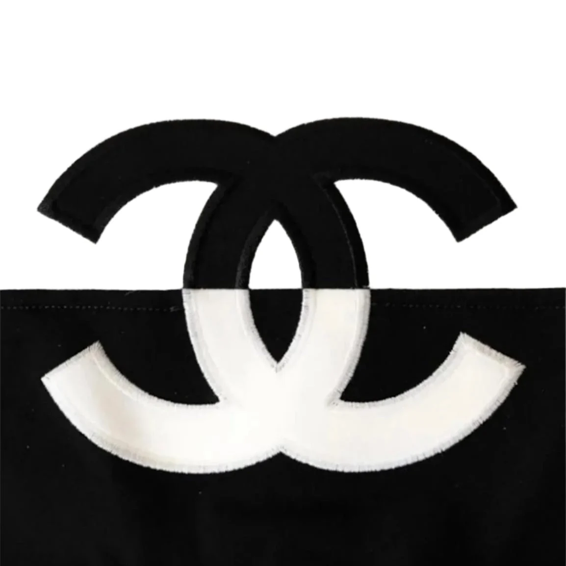 Chanel One-Piece Swimsuit in Black And White - Image 3