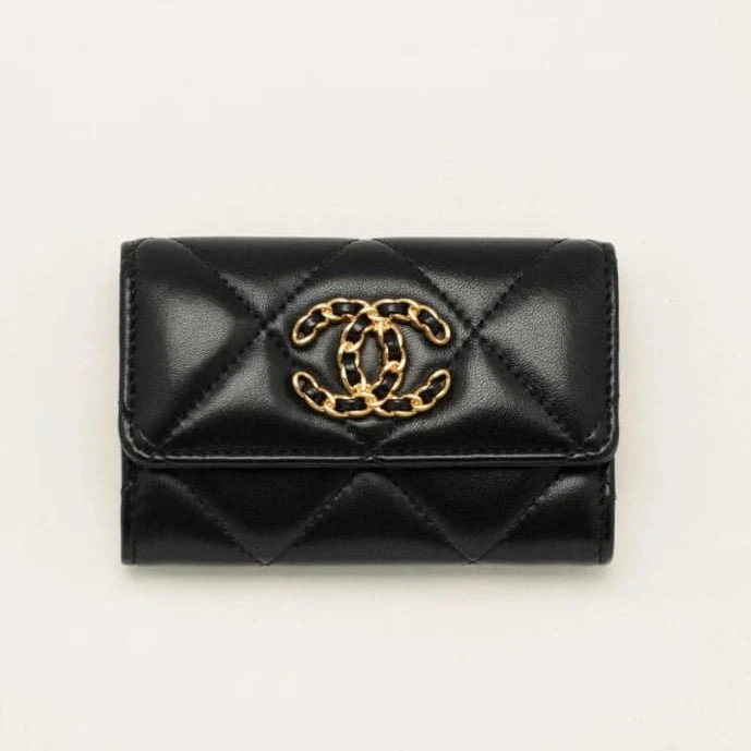 Chanel Leather Card Holder Black - Image 4