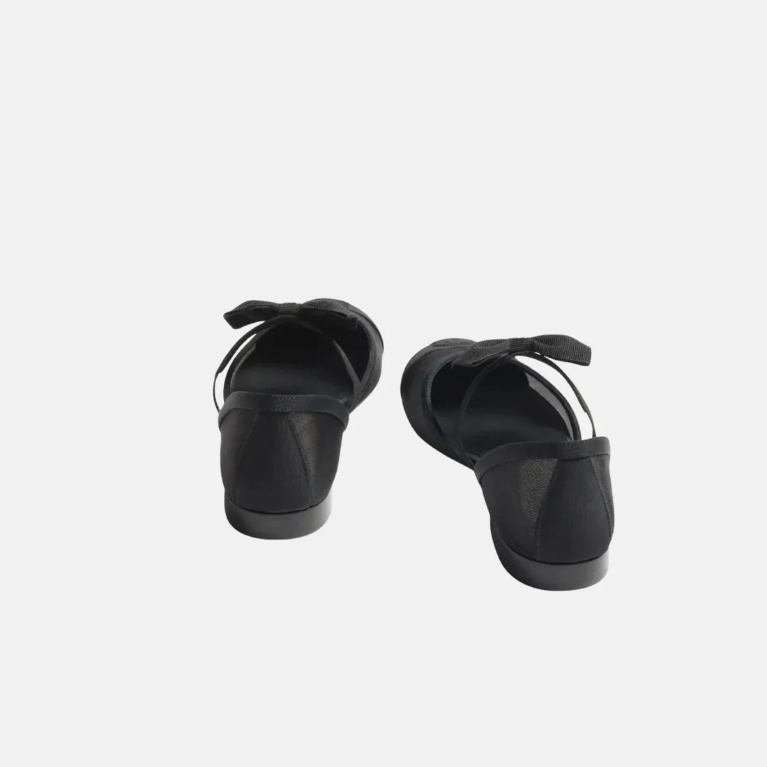 Chanel Mary Janes In Mesh And Grosgrain Black - Image 3