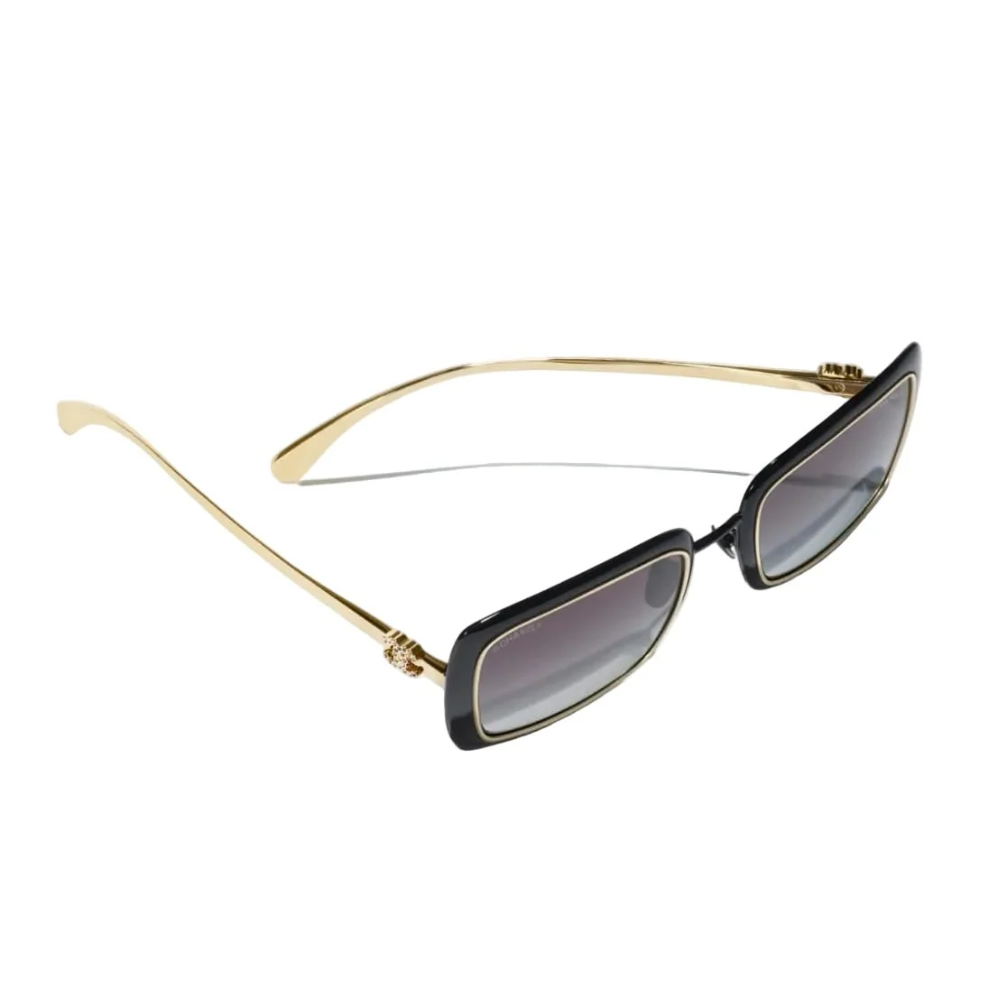 Chanel Sunglasses Frame Black & Gold - Image 3