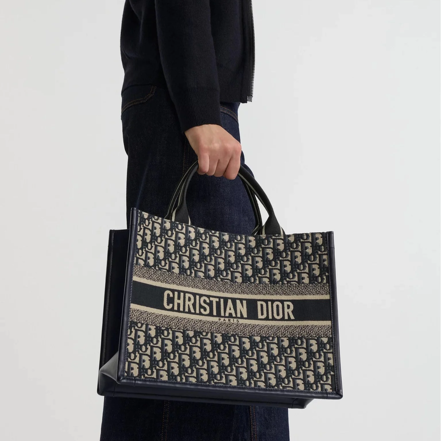 Dior Large Book Tote Blue - Image 3