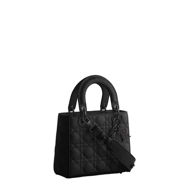 Christian Dior Small bag Completely Matte Black Calfskin With a Cannage Pattern - Image 3