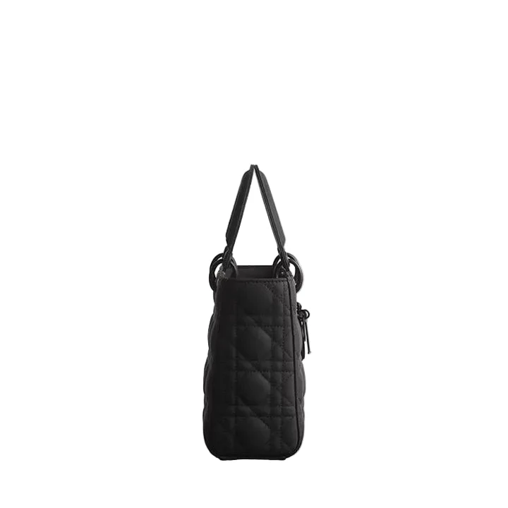 Christian Dior Small bag Completely Matte Black Calfskin With a Cannage Pattern - Image 5