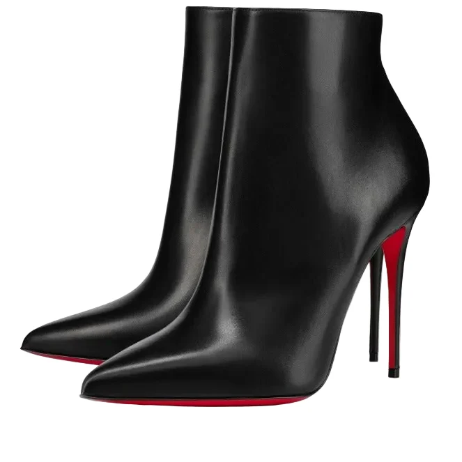 Christian Louboutin So Kate Booty 100 mm Low Boots Calf Leather Black - Image 3