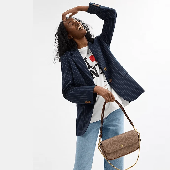 Coach Brook Flap Chain Bag In Signature Canvas - Image 3