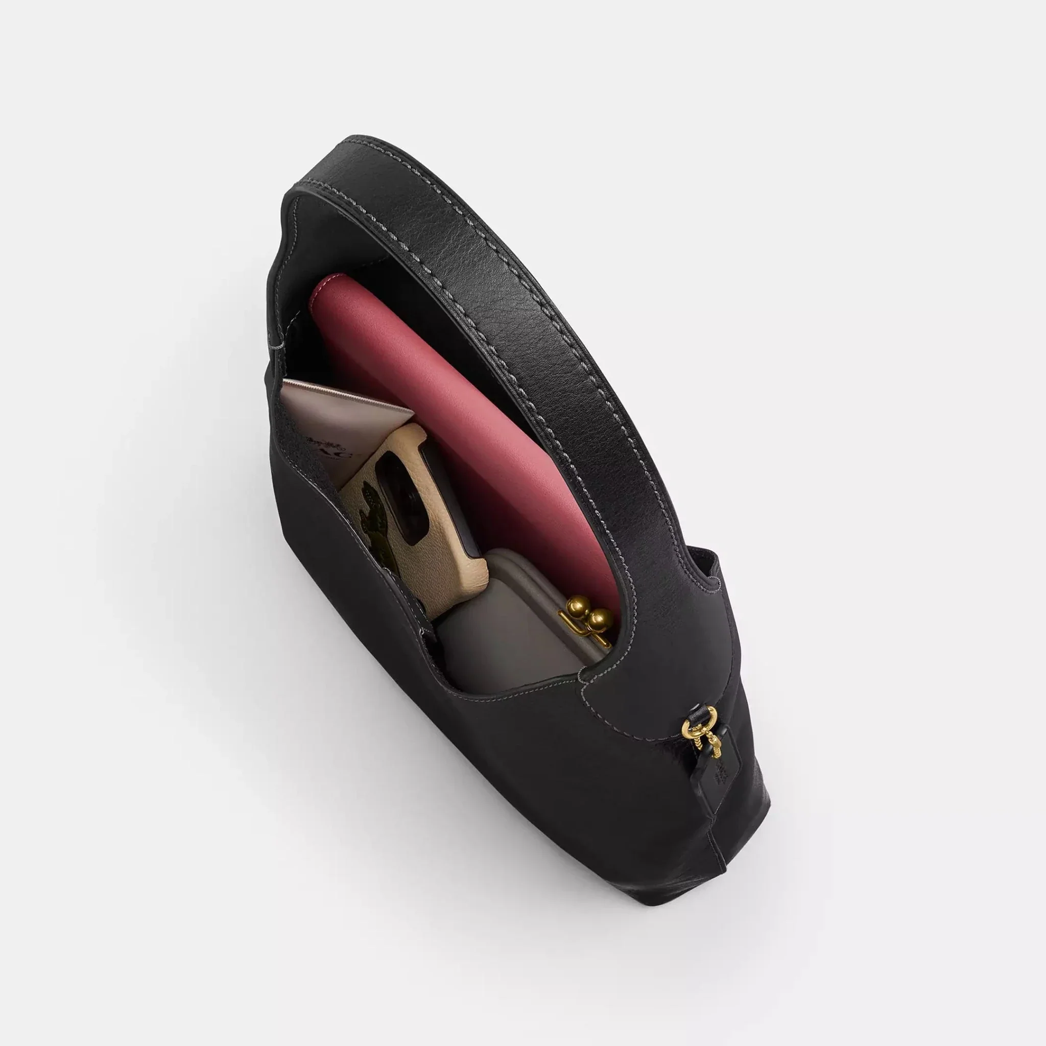 Coach Brooklyn Shoulder Bag 34 Brass/Black - Image 6