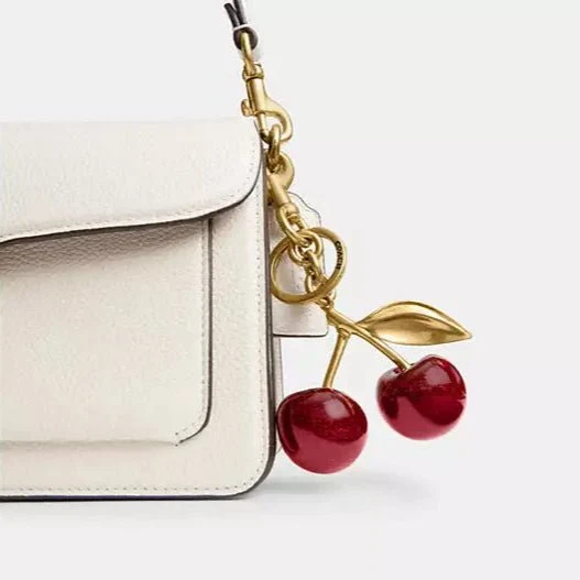 Coach Cherry Bag Charm Brass/Red Apple - Image 2