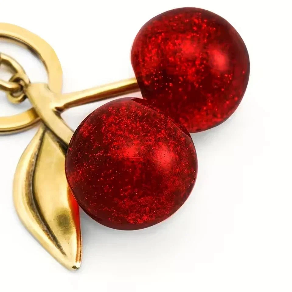 Coach Cherry Bag Charm Brass/Red Apple - Image 4