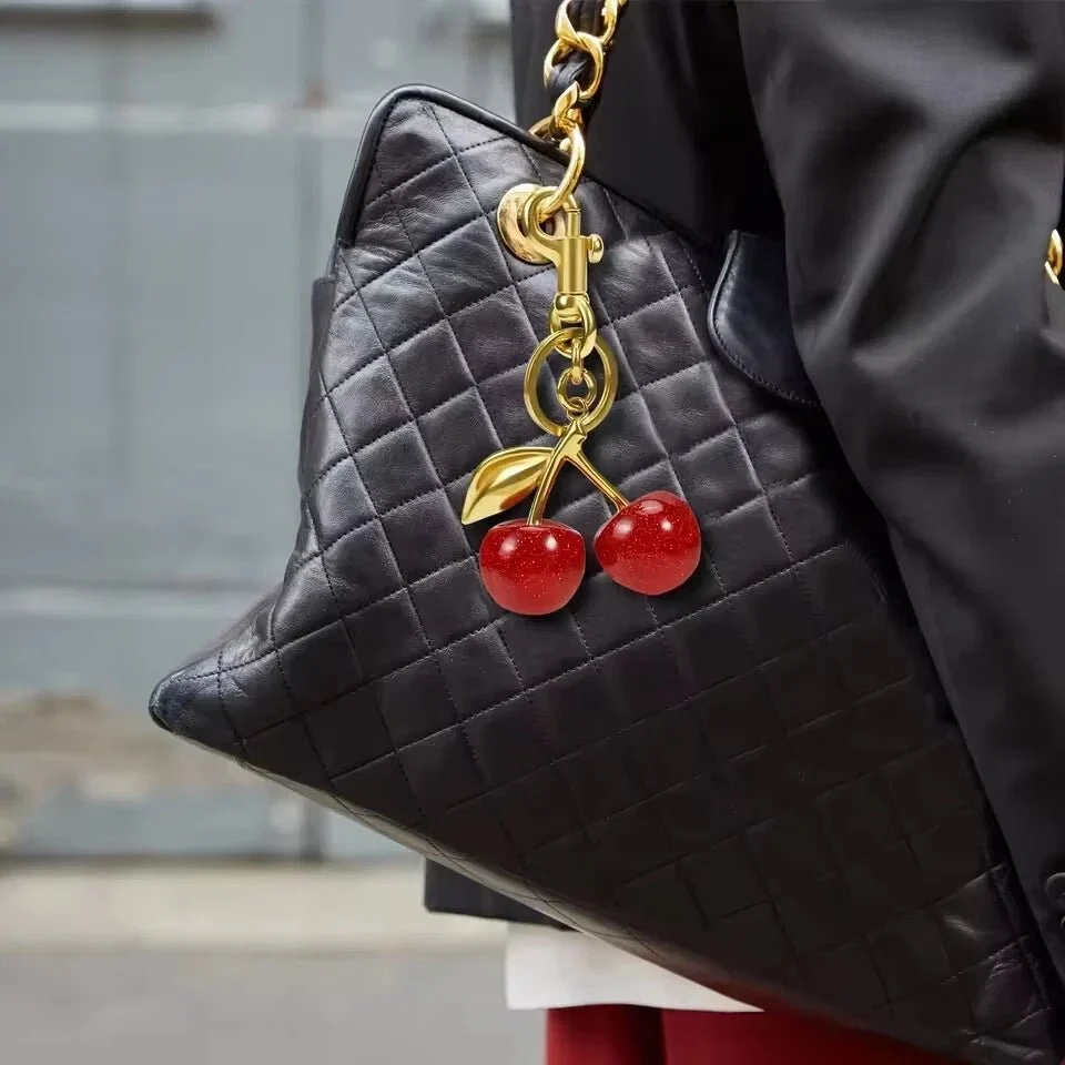 Coach Cherry Bag Charm Brass/Red Apple - Image 5
