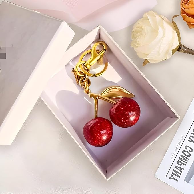 Coach Cherry Bag Charm Brass/Red Apple - Image 6