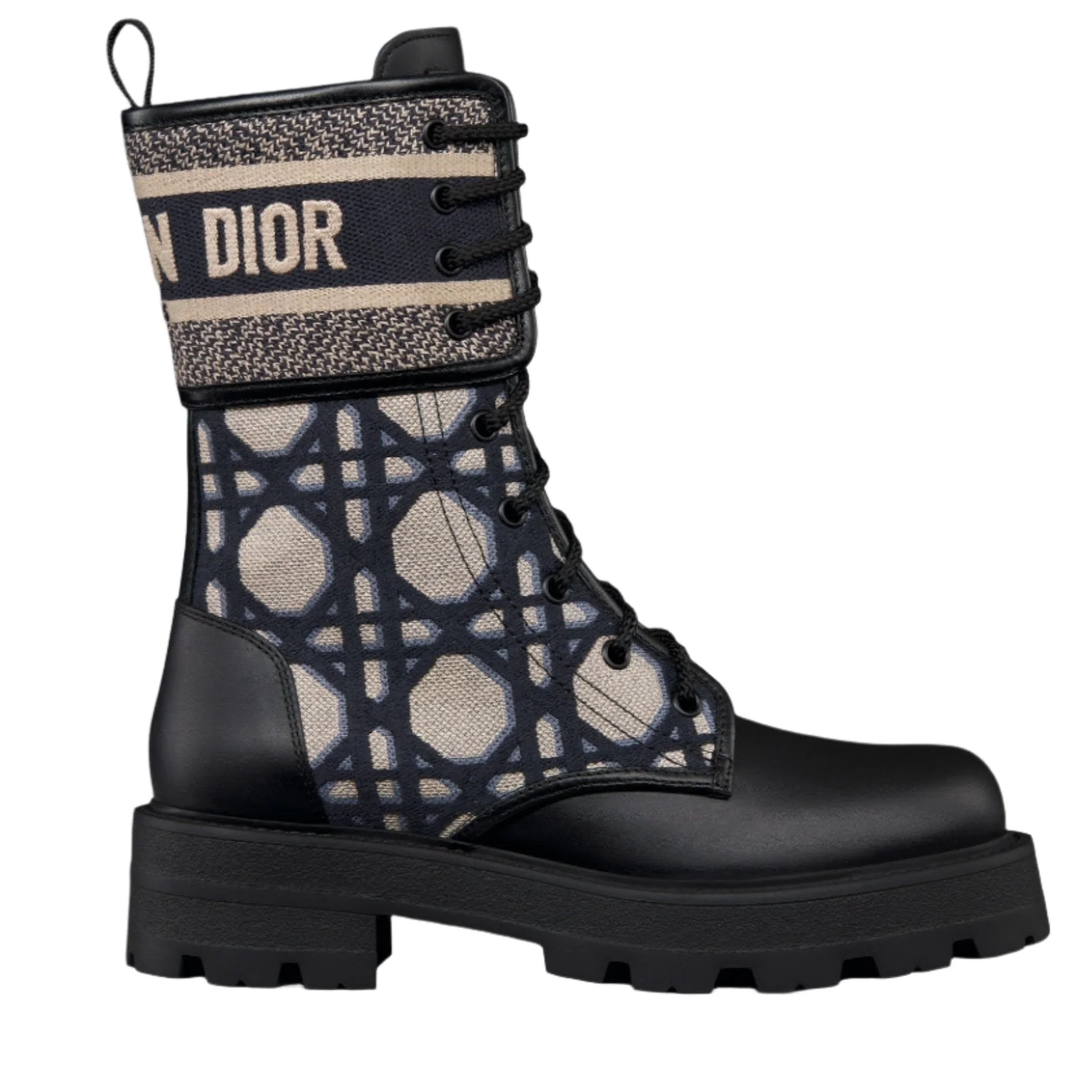 Dior D-Major Black Calfskin Boots with Cannage Detail - Image 2
