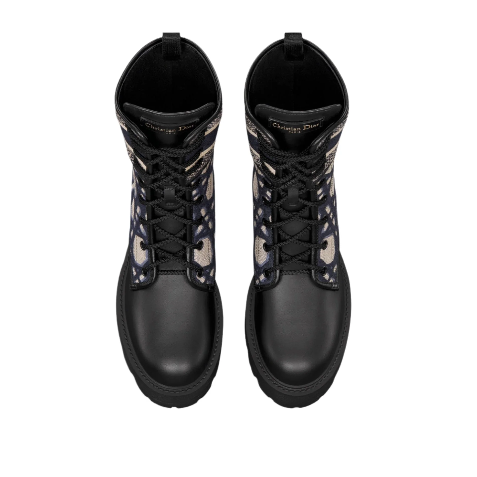 Dior D-Major Black Calfskin Boots with Cannage Detail - Image 3
