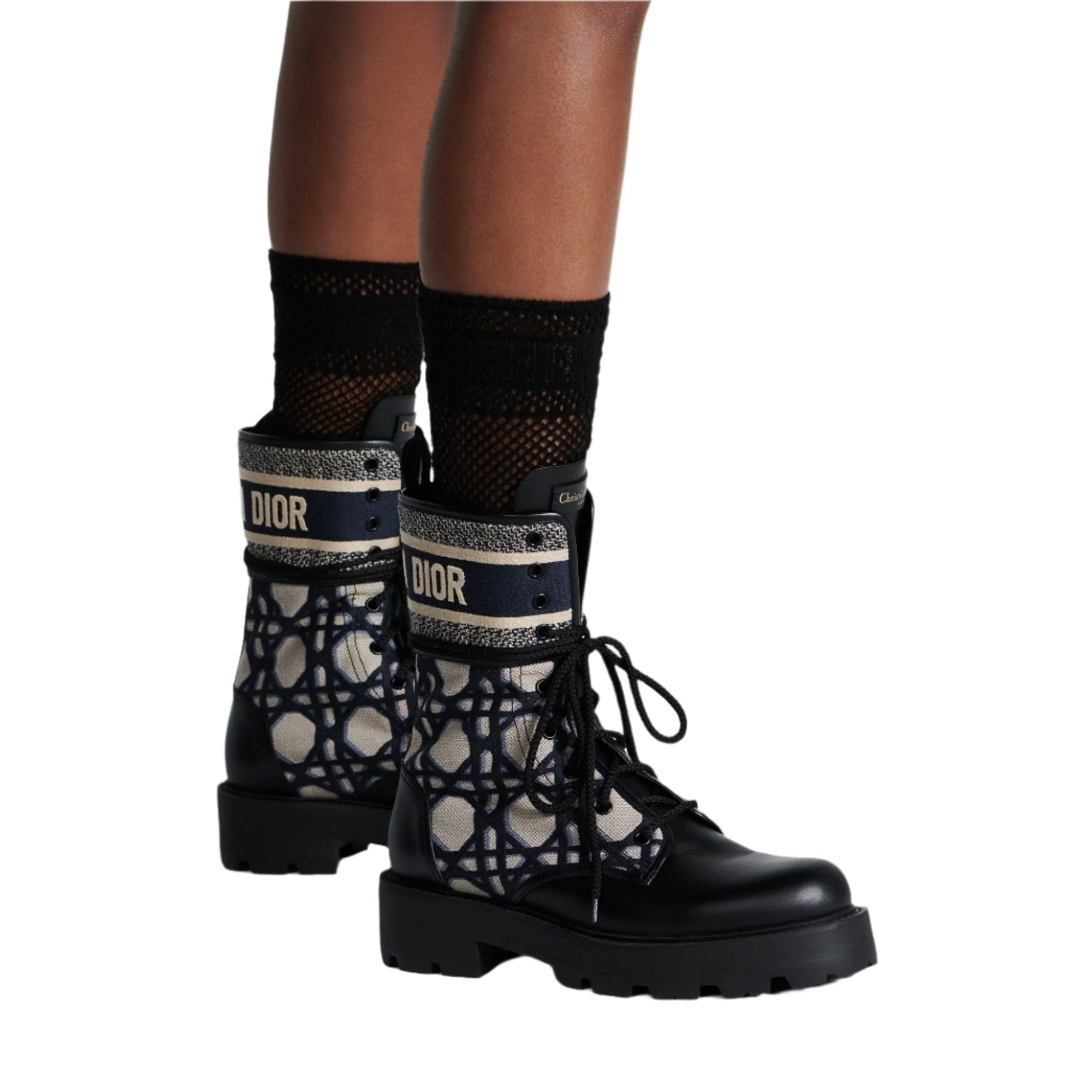 Dior D-Major Black Calfskin Boots with Cannage Detail - Image 5