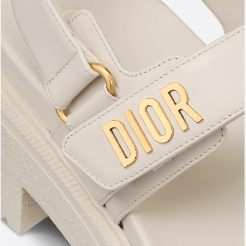 Dior Act White Lambskin Platform Sandals – 7cm Heel - Image 4