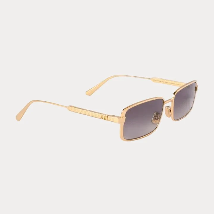 Dior Cannage Gold Rectangular Sunglasses - Image 2