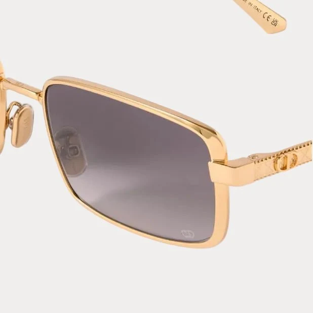 Dior Cannage Gold Rectangular Sunglasses - Image 3