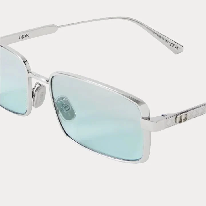 Dior Cannage Rectangular Sunglasses Sliver - Image 3