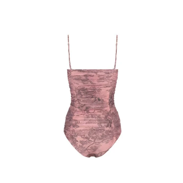 Dior Dioriviera One Piece Swimsuit White And Pink Toile De Jouy Technical Fabric - Image 5