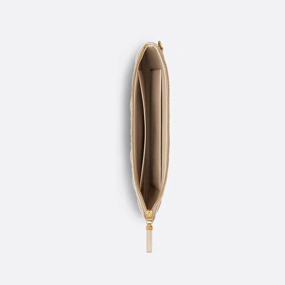 Dior Large Caro Daily Pouch Sand-Colored Supple Cannage Calfskin - Image 3